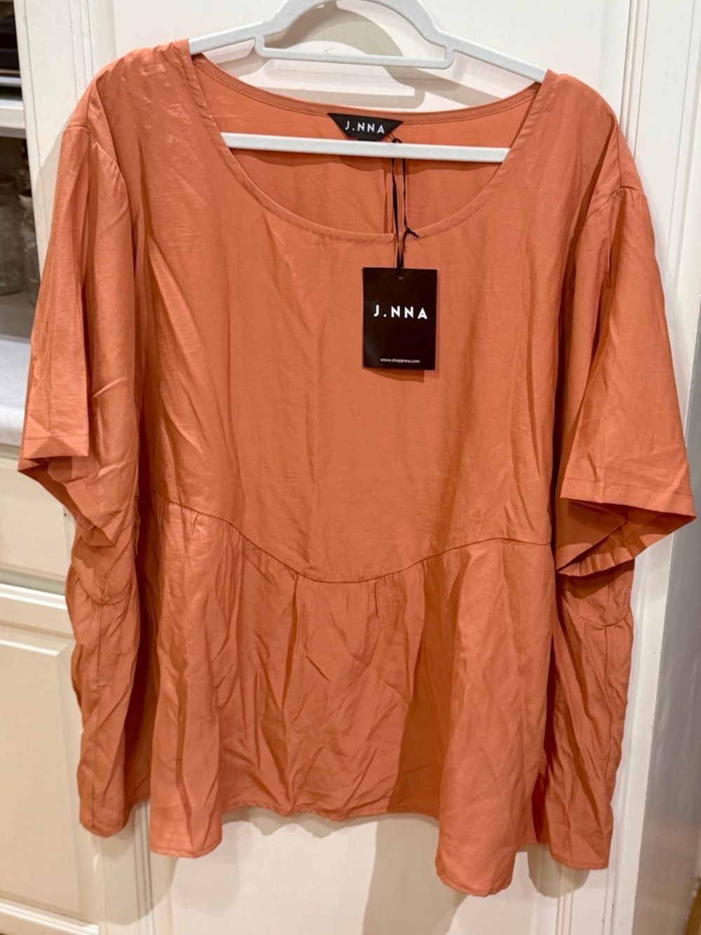 J.NNA Women's Scoop-Neck Tunic in Terracotta